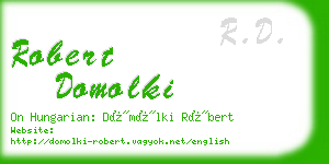 robert domolki business card